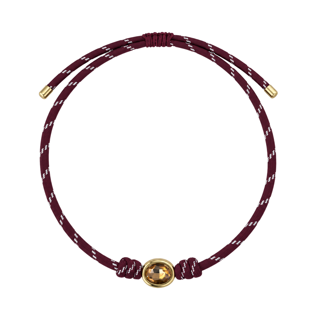 Burgundy Paracord Stone Necklace
