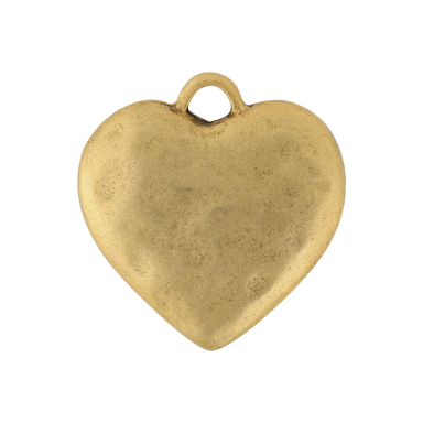 Big Hammered Heart Charm