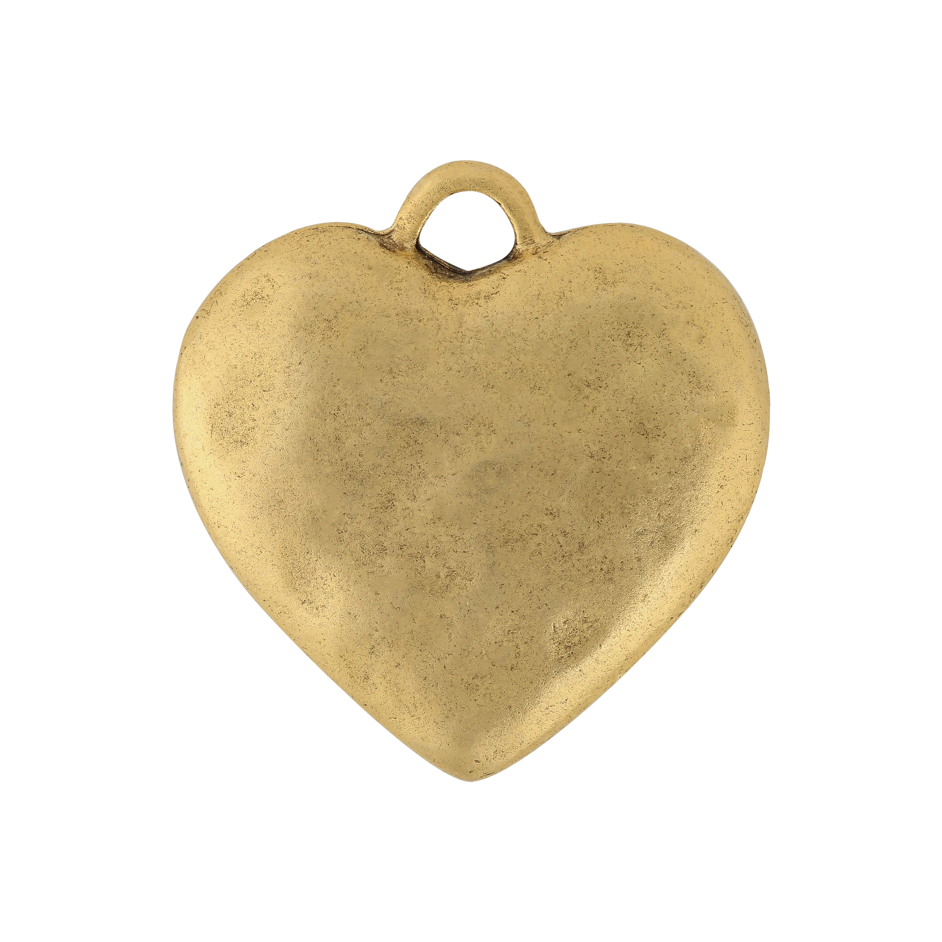 Big Hammered Heart Charm