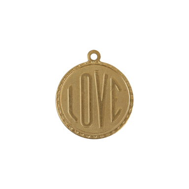 Vintage Love Circle Charm