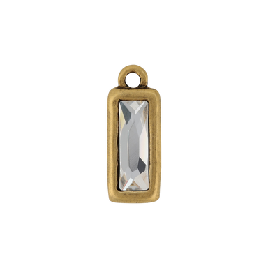 Rectangle Rhinestone Charm