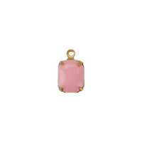 Pink Stone Square Charm