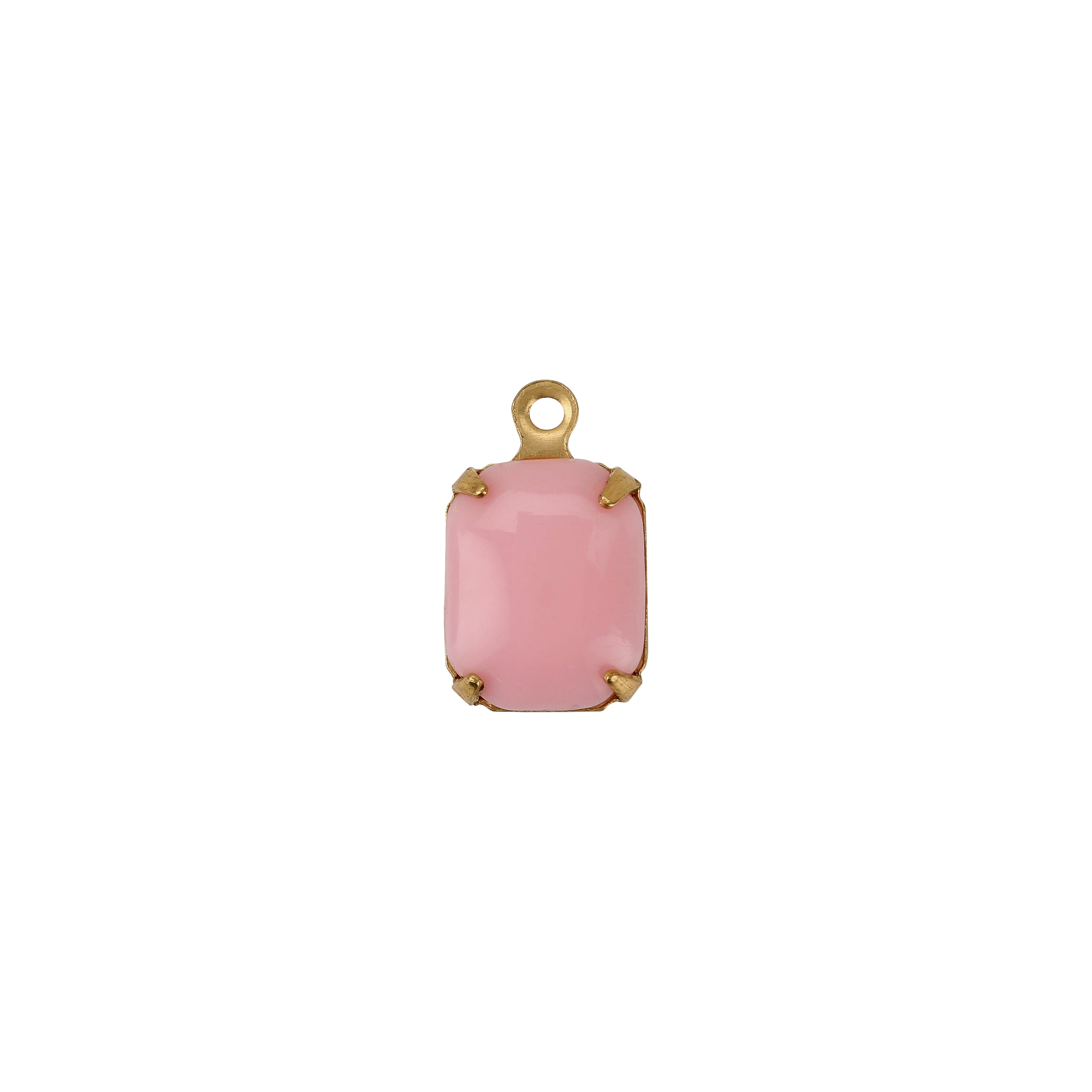 Pink Stone Square Charm