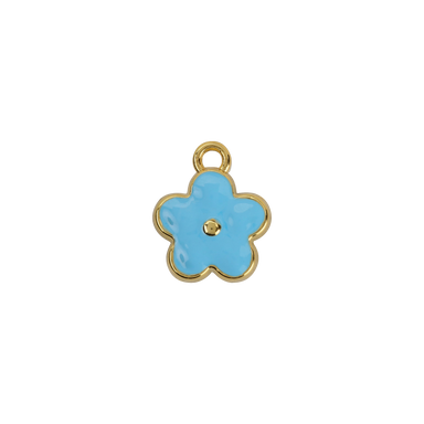 Sky Blue Flower Charm