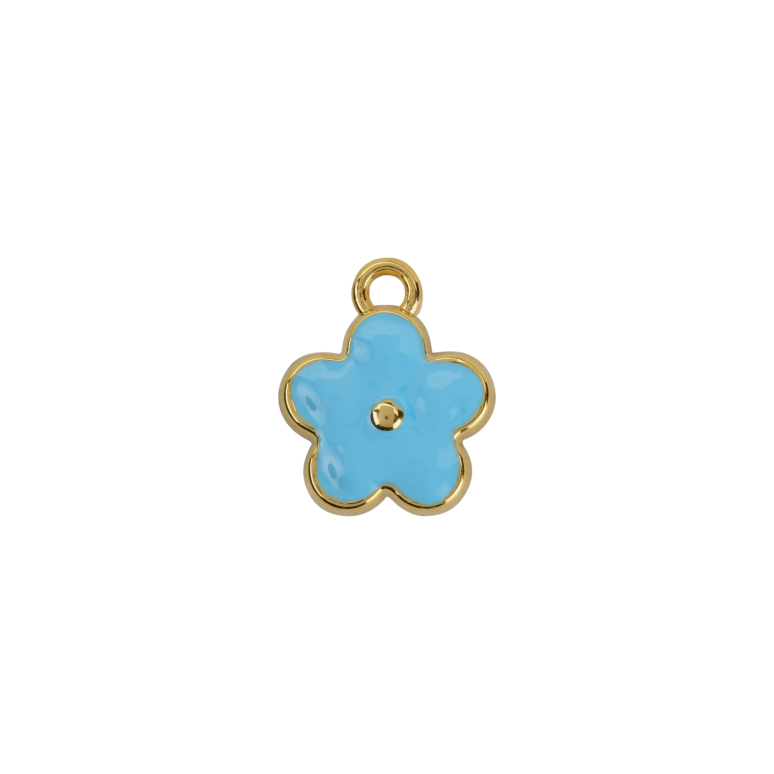 Sky Blue Flower Charm