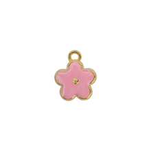  Pink Flower Charm