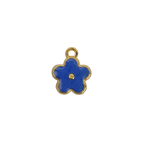 Cobalt Flower Charm
