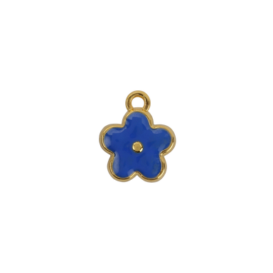 Cobalt Flower Charm