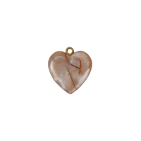 Brown Shimmer Heart Charm