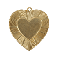 Double Layer Gold Heart Charm