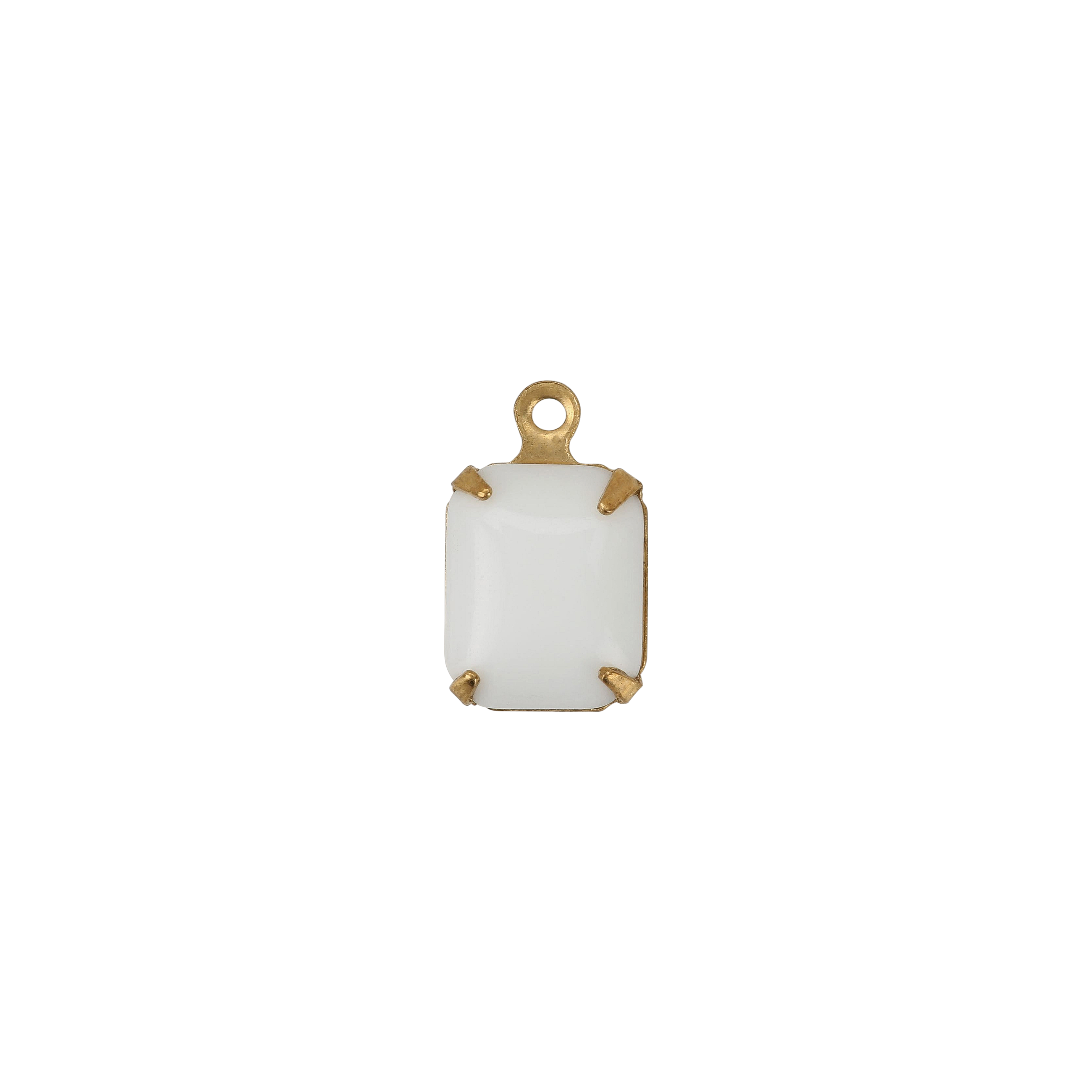 Opaque White Stone Charm