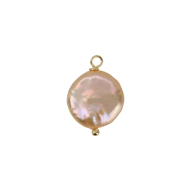 Pink Pearl Round Charm