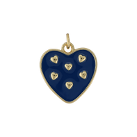 Cobalt Star Heart Charm