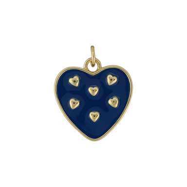 Cobalt Star Heart Charm