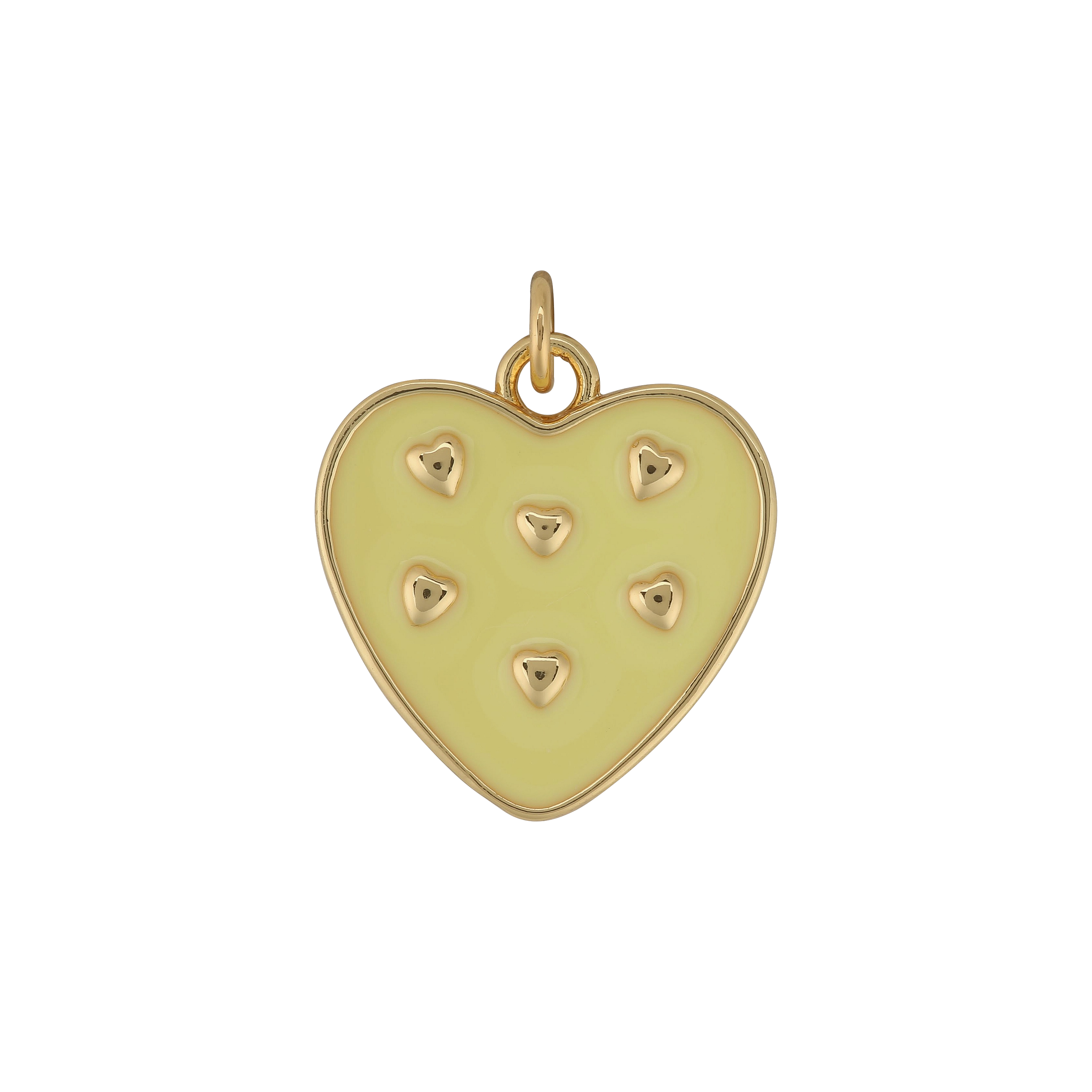 Yellow Star Heart Charm