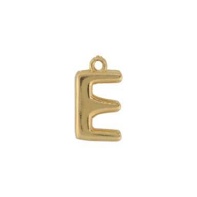 Gold Letter E Charm