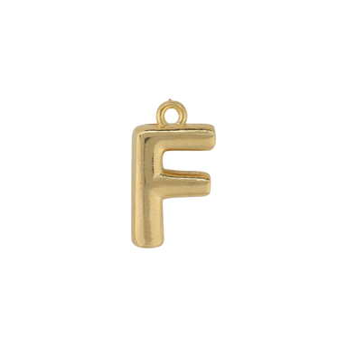Gold Letter F Charm