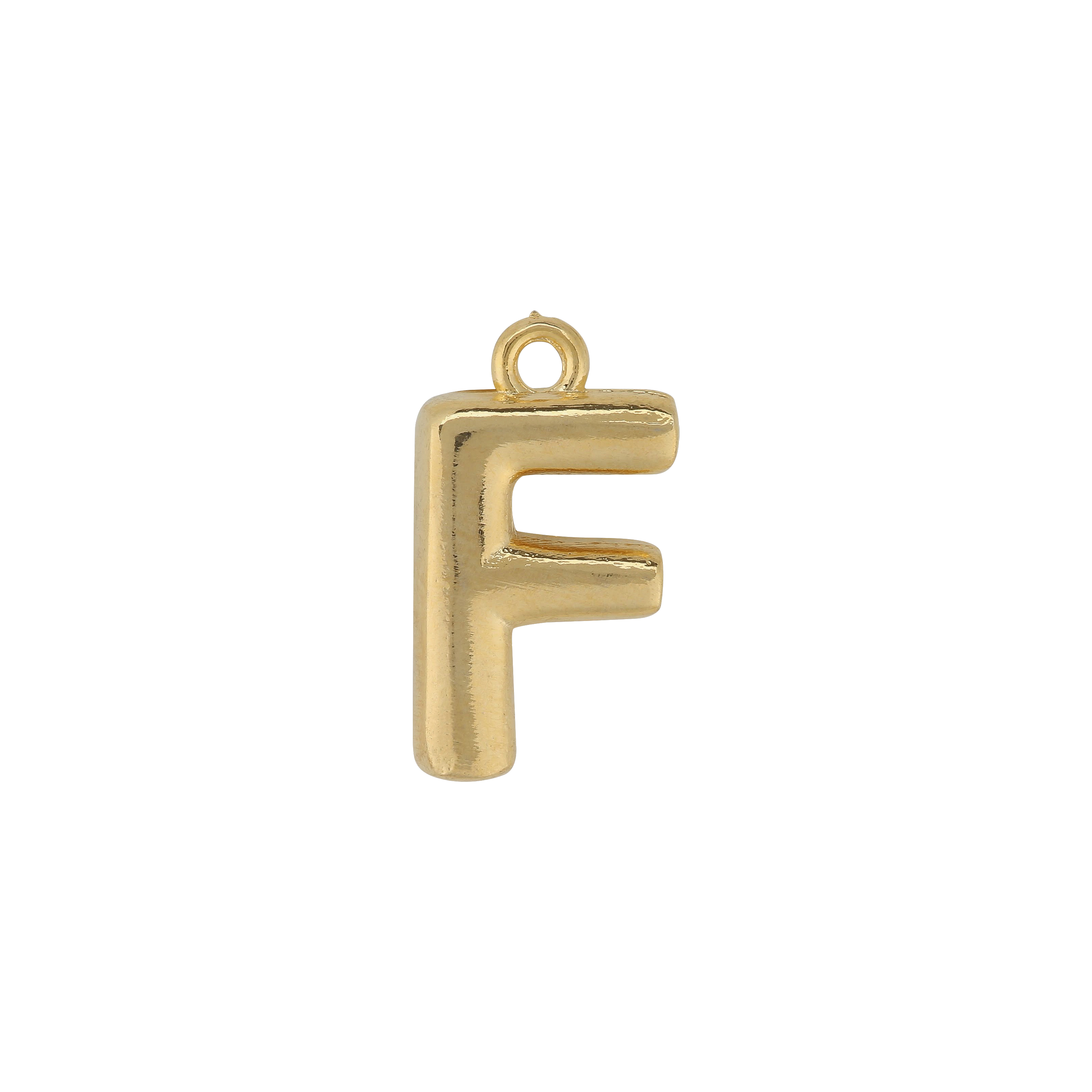 Gold Letter F Charm