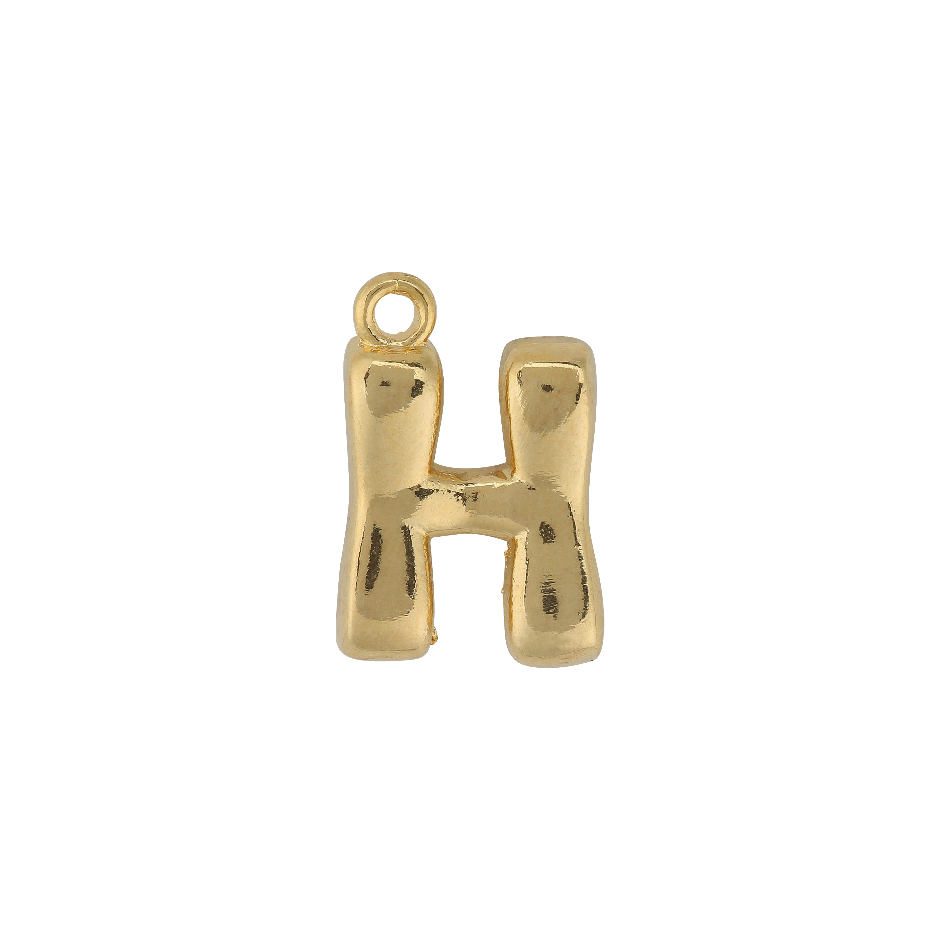 Gold Letter H Charm