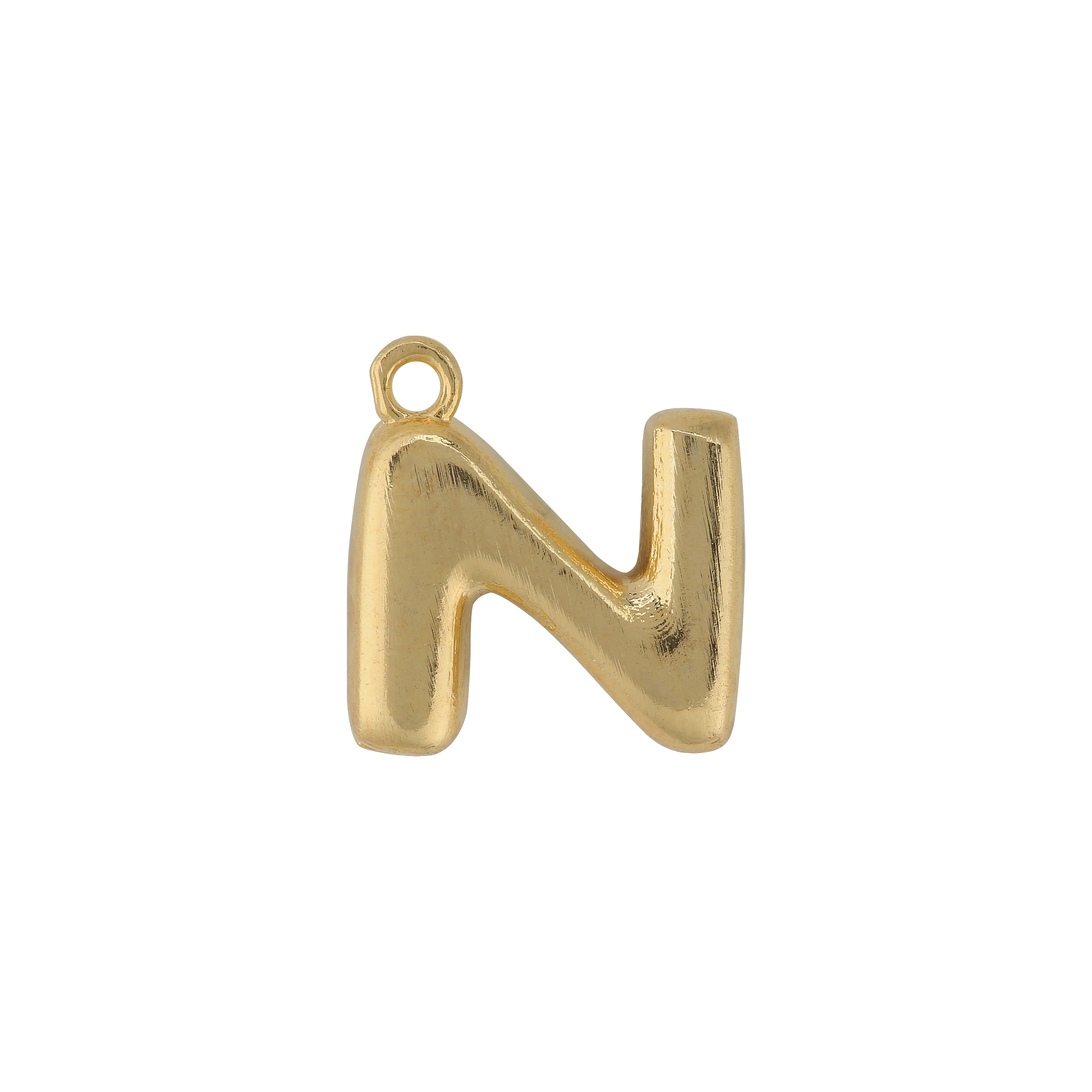 Gold Letter N Charm