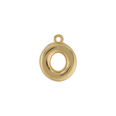 Gold Letter O Charm