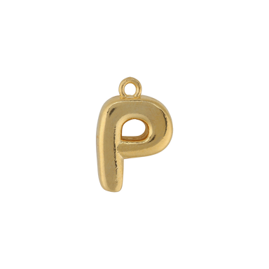 Gold Letter P Charm