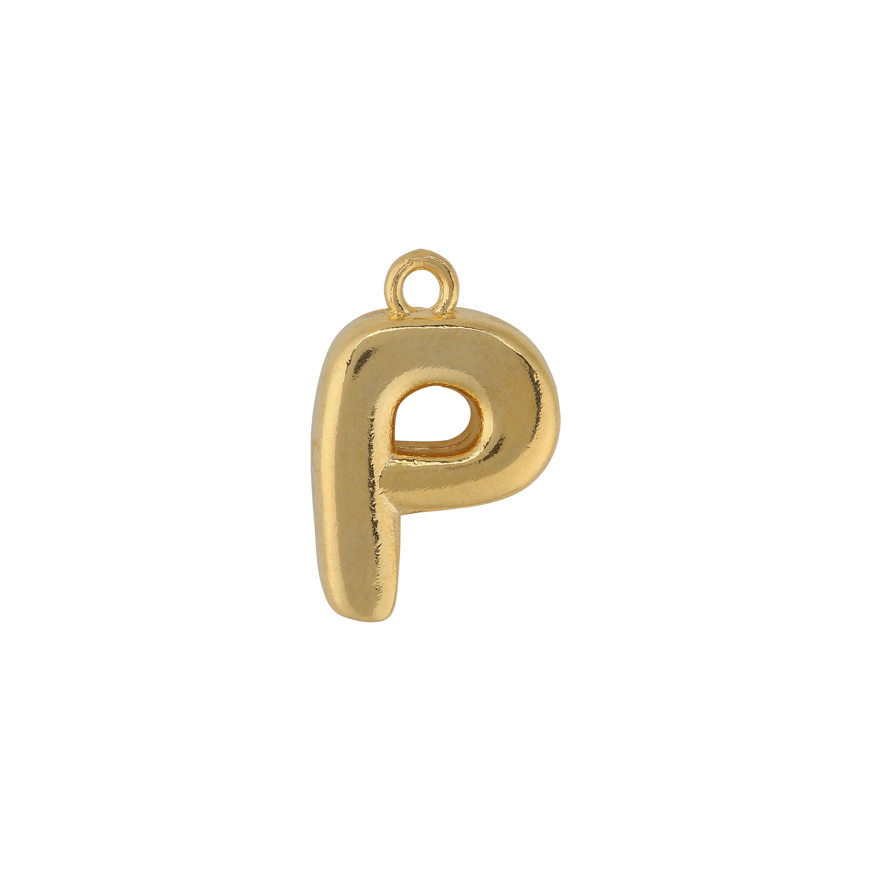 Gold Letter P Charm