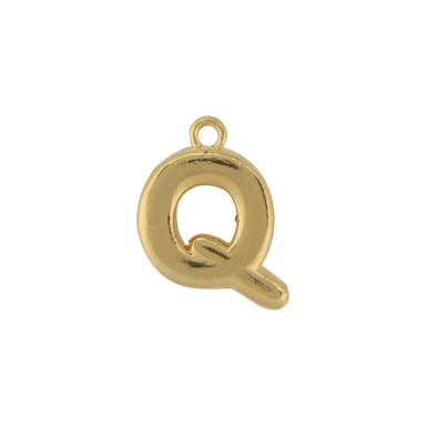 Gold Letter Q Charm