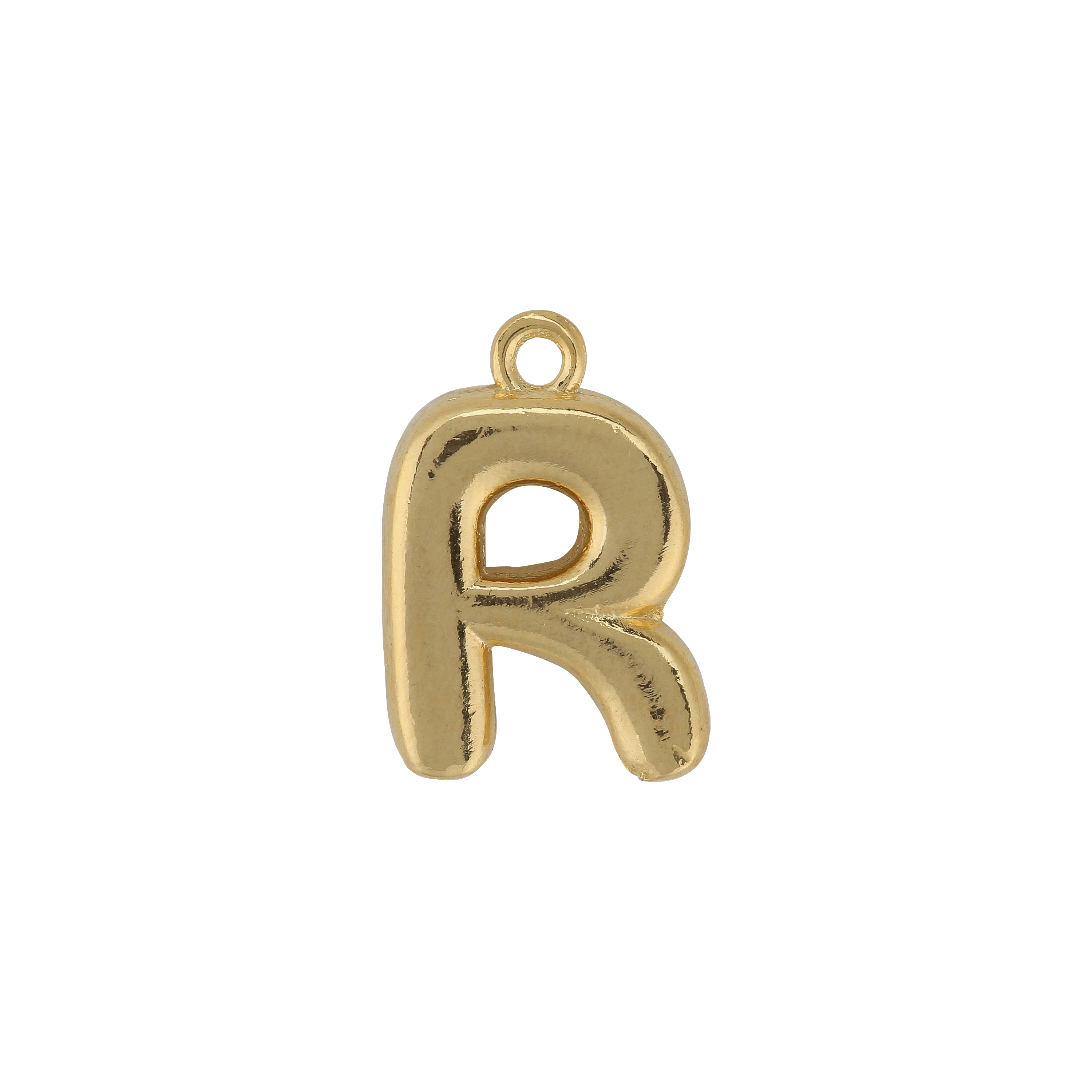 Gold Letter R Charm