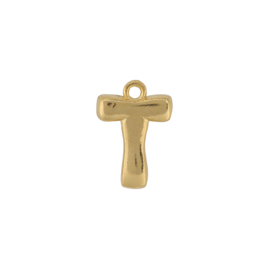 Gold Letter T Charm
