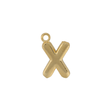 Gold Letter X Charm