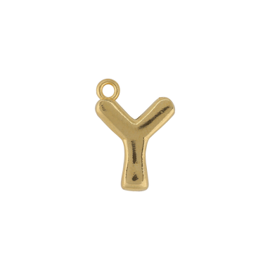 Gold Letter Y Charm