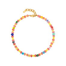  COLORFUL FLOWER BEADED NECKLACE
