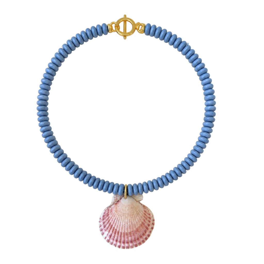 Carolina Blue Shell Necklace