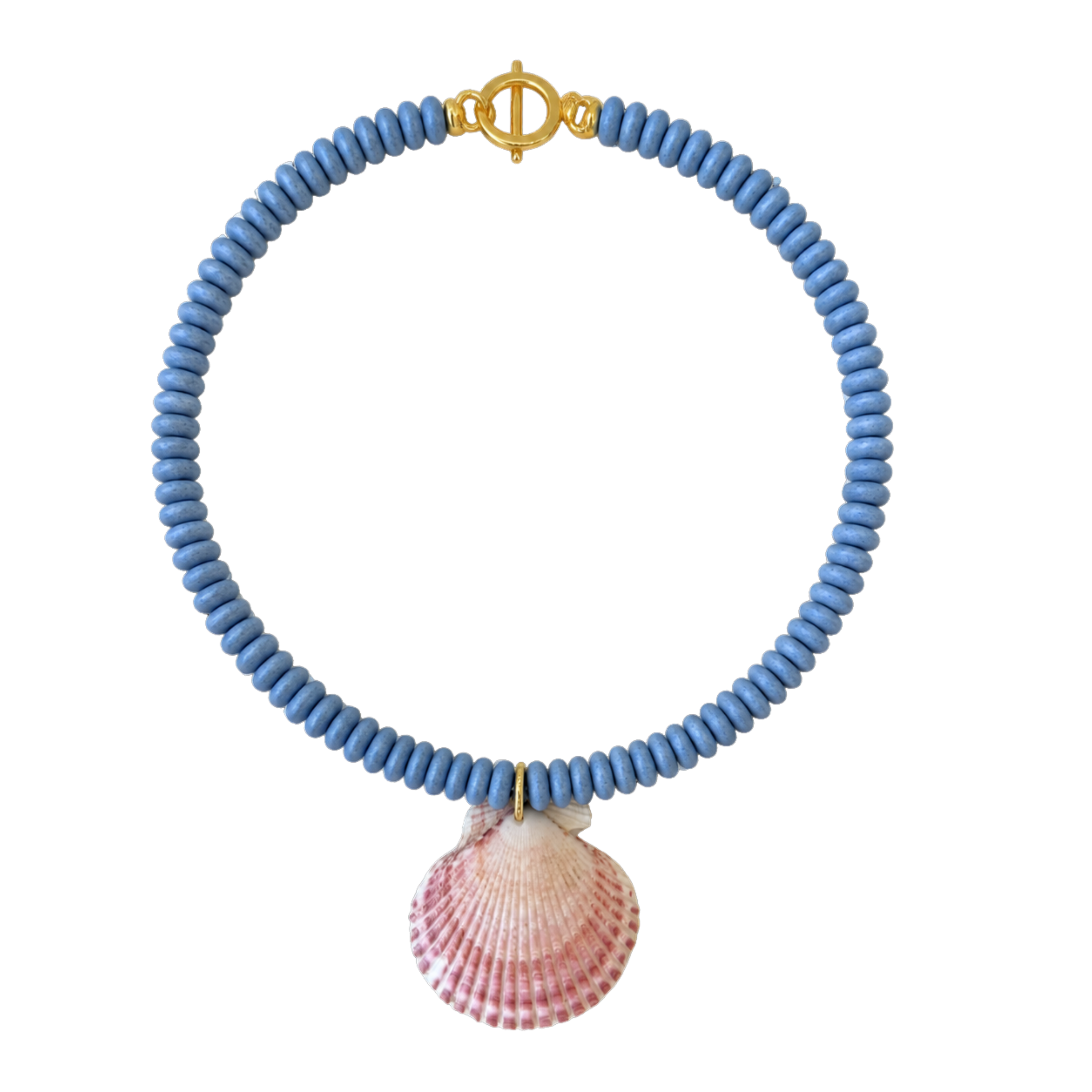 Carolina Blue Shell Necklace