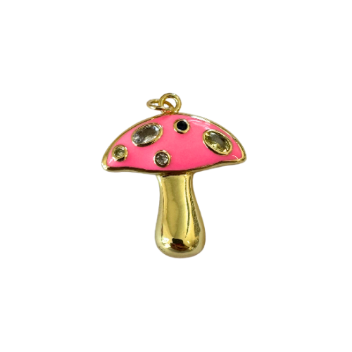 Pink Mushroom Charm