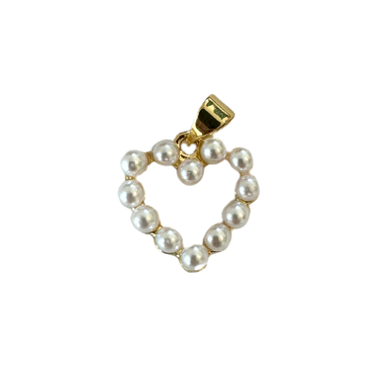 Pearl Heart Charm