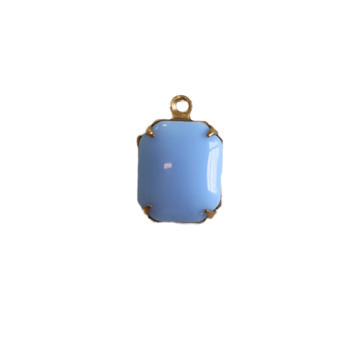 Blue Hexagon Gemstone Charm