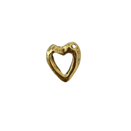 Open Gold Heart Charm