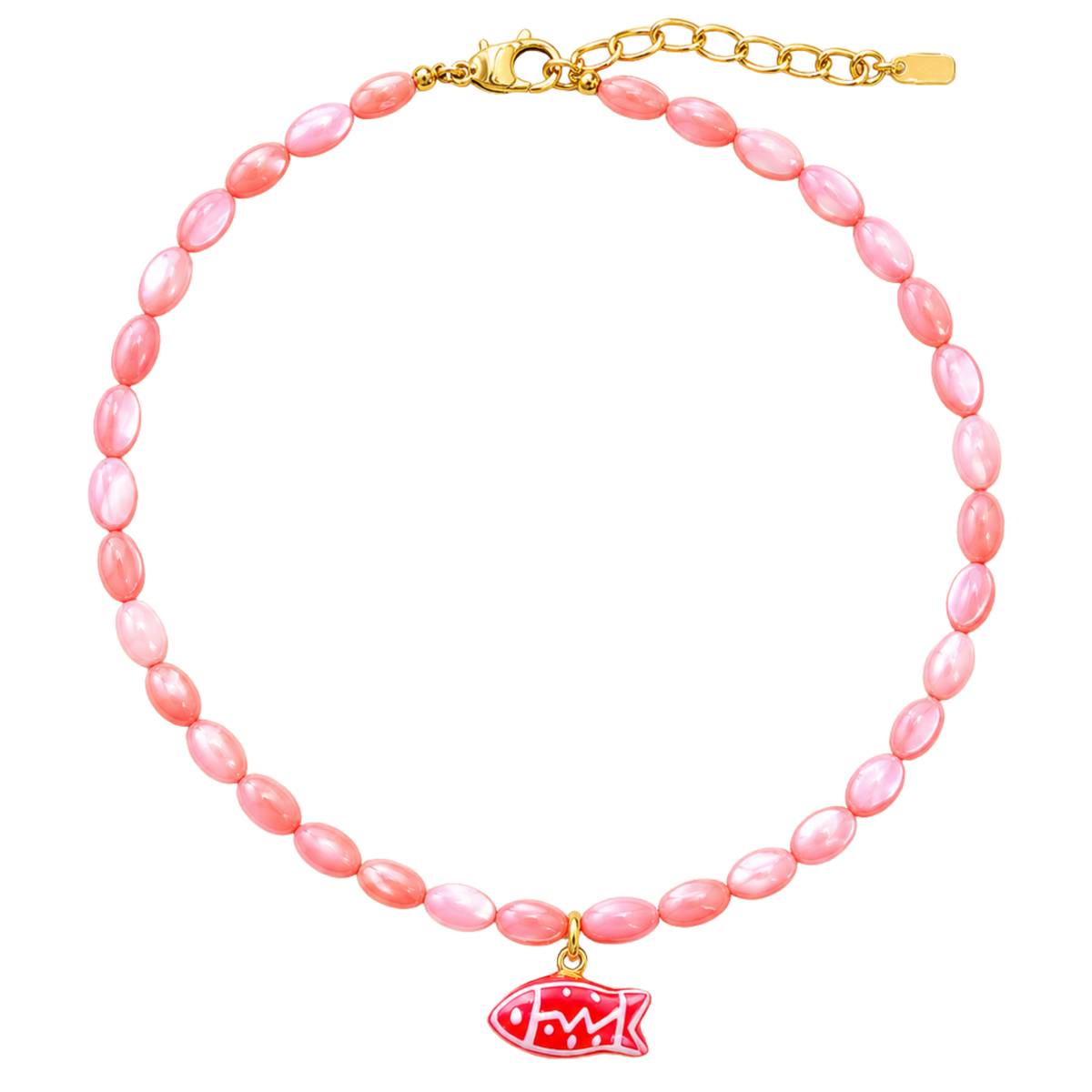 Green Flower Shell Necklace – LOGAN TAY