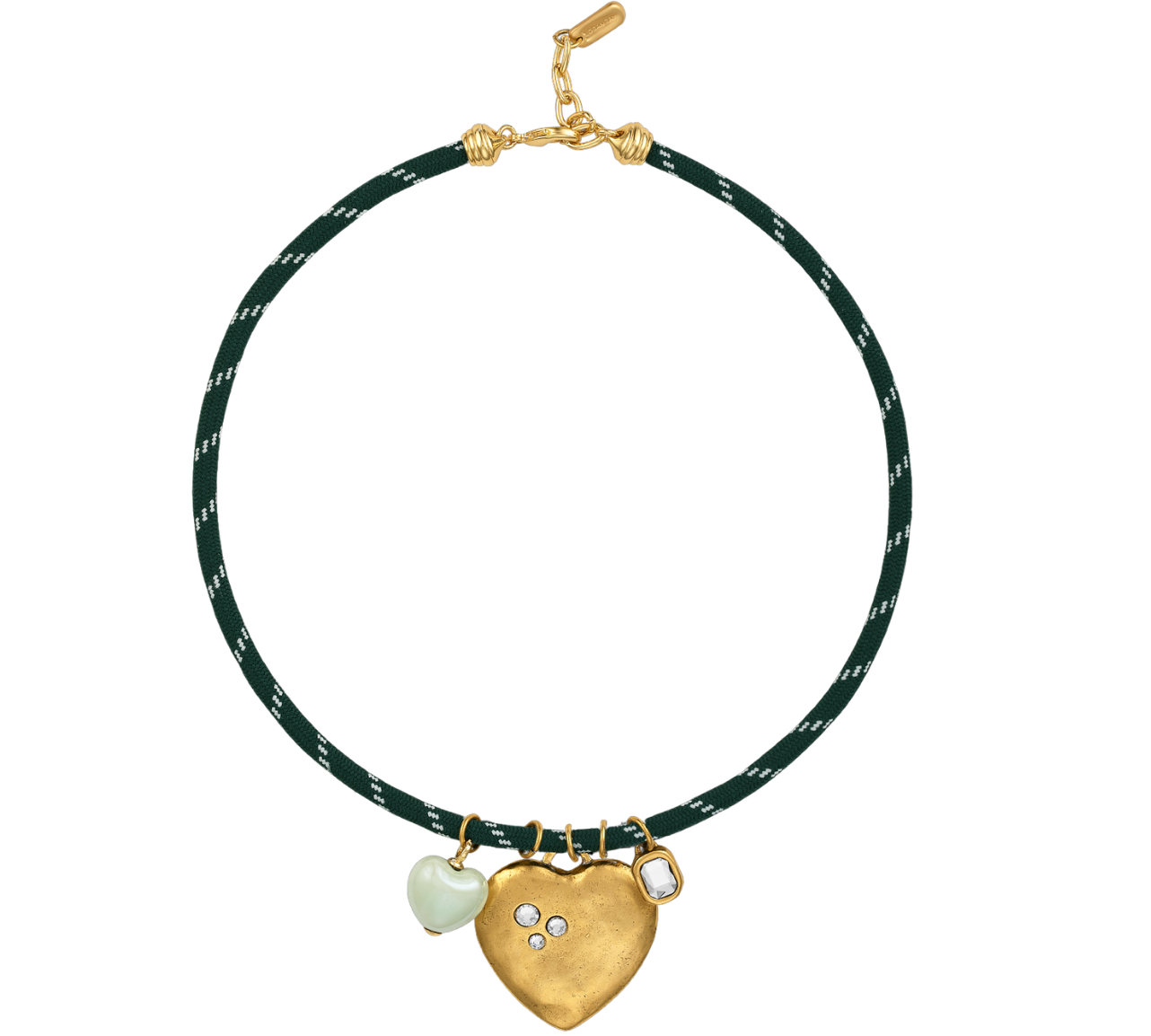 Green Heart Paracord Necklace