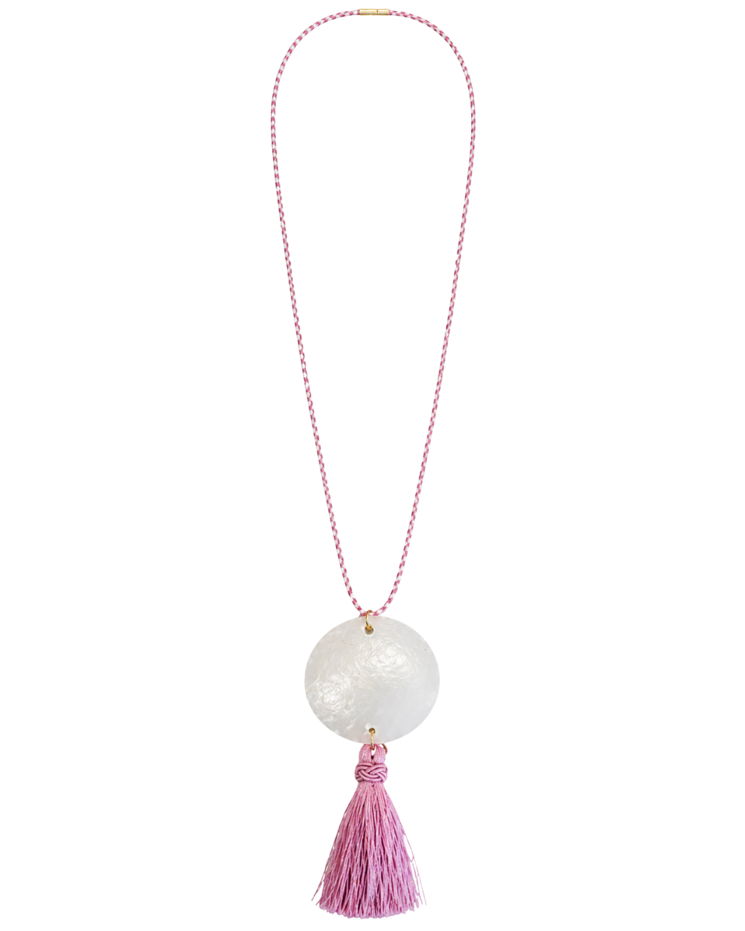 Pink Tassel Shell Necklace