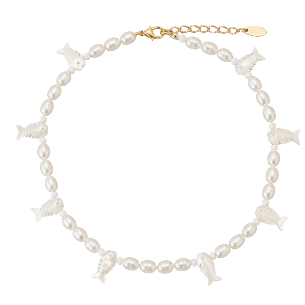 Fishbone Pearl Necklace