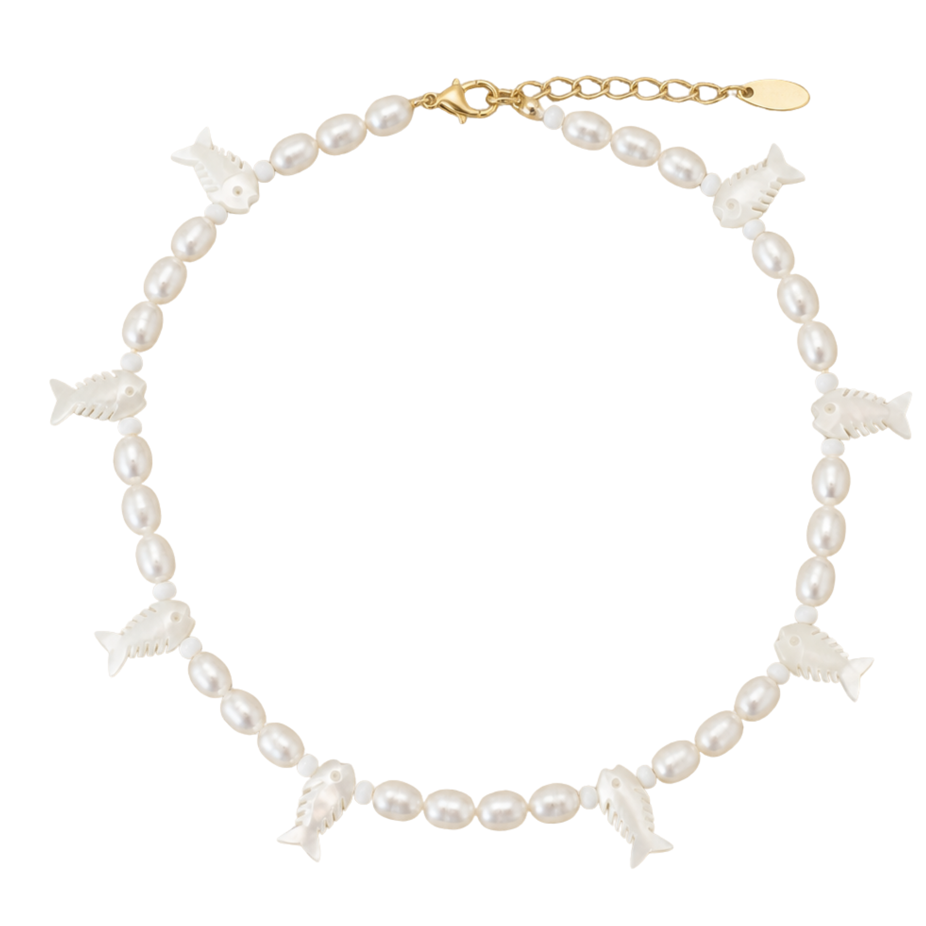Fishbone Pearl Necklace