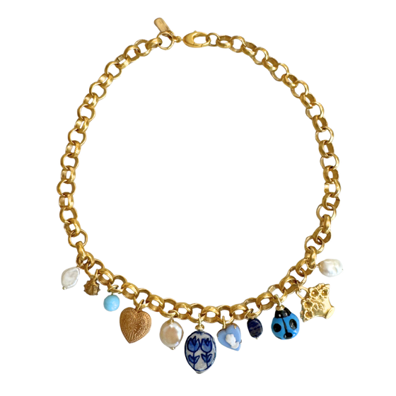 Azure Vintage Charm Necklace