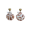 Gold Puff Heart Shell Earrings