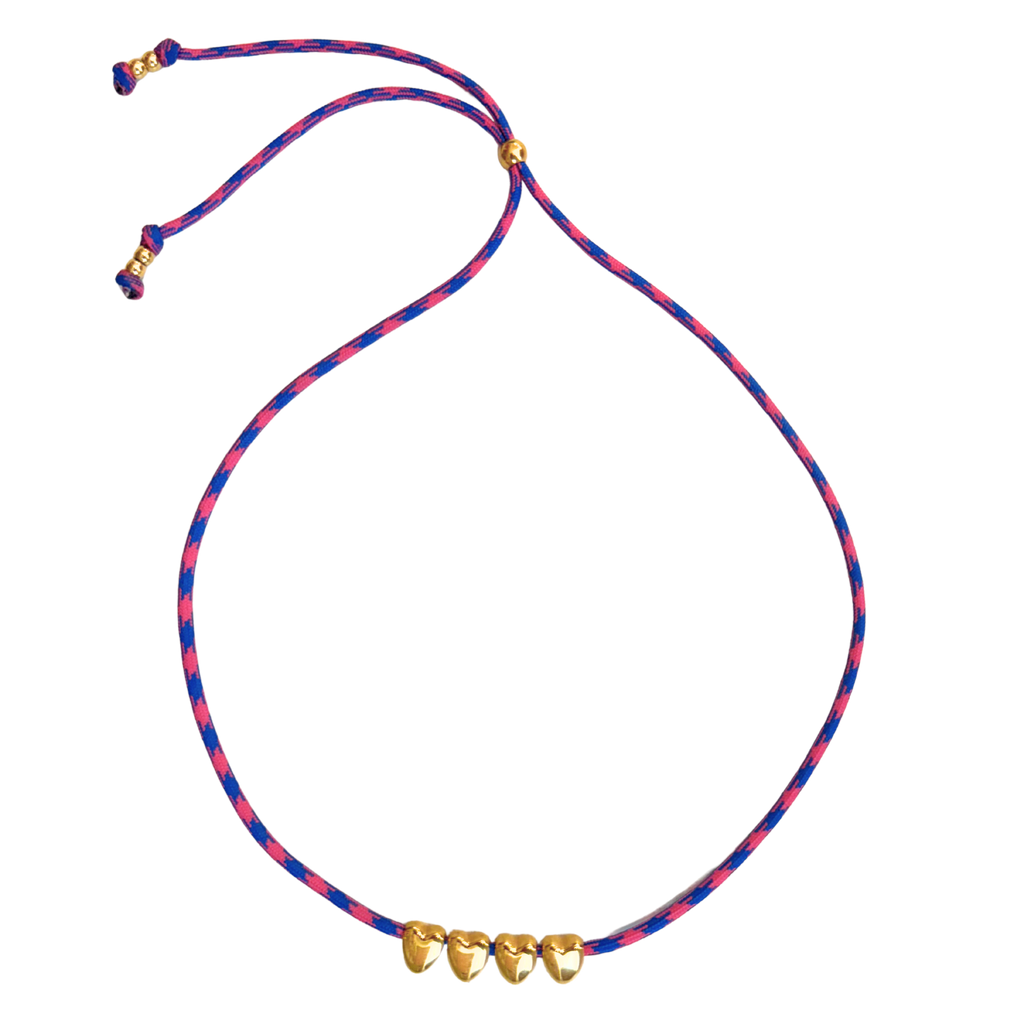 Gold Heart Paracord Necklace