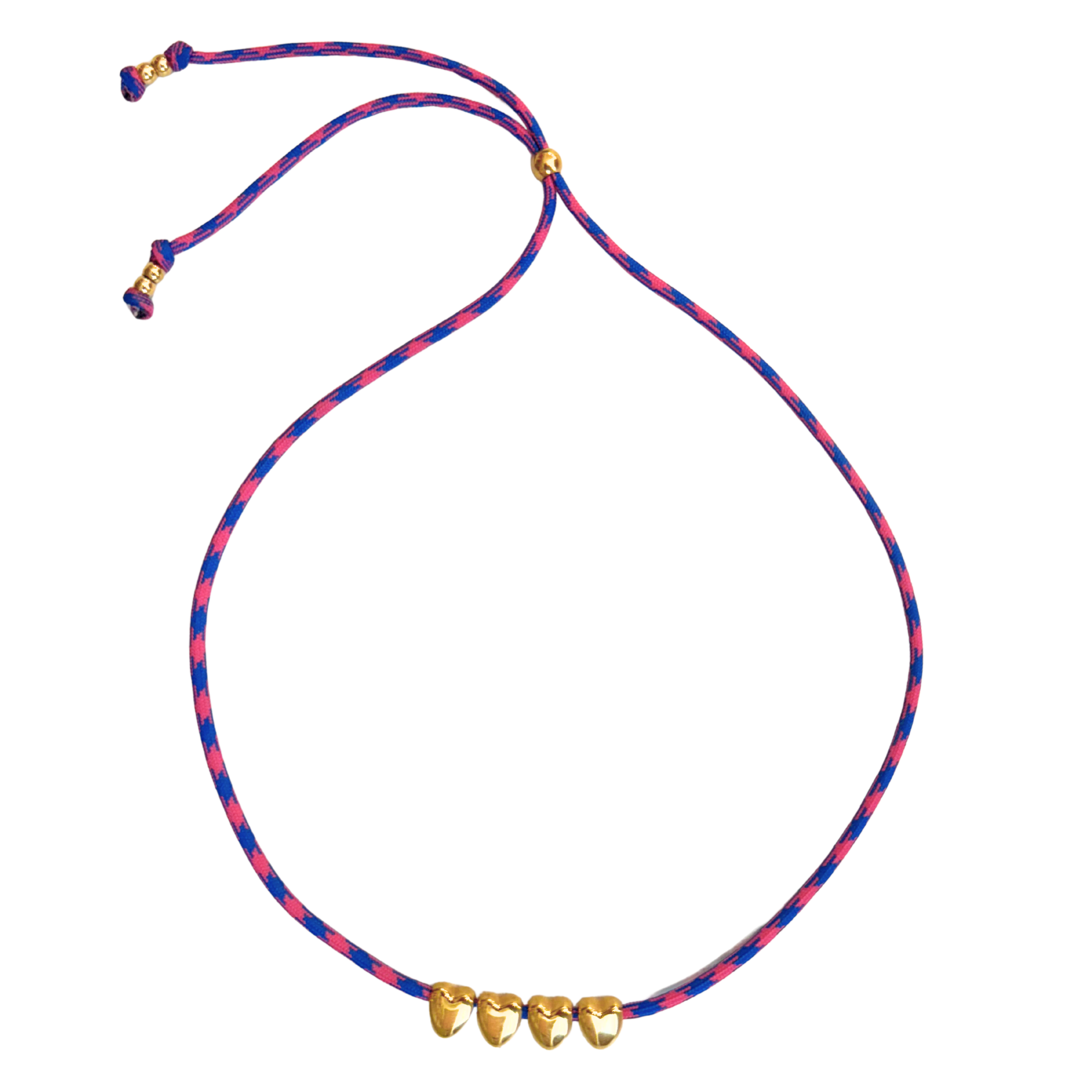 Gold Heart Paracord Necklace