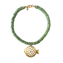  Green Golden Fish Necklace