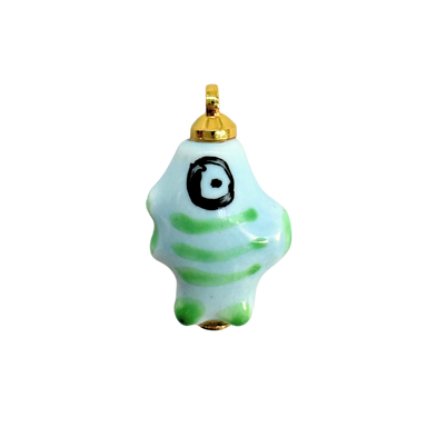 Green and Blue Fish Charm